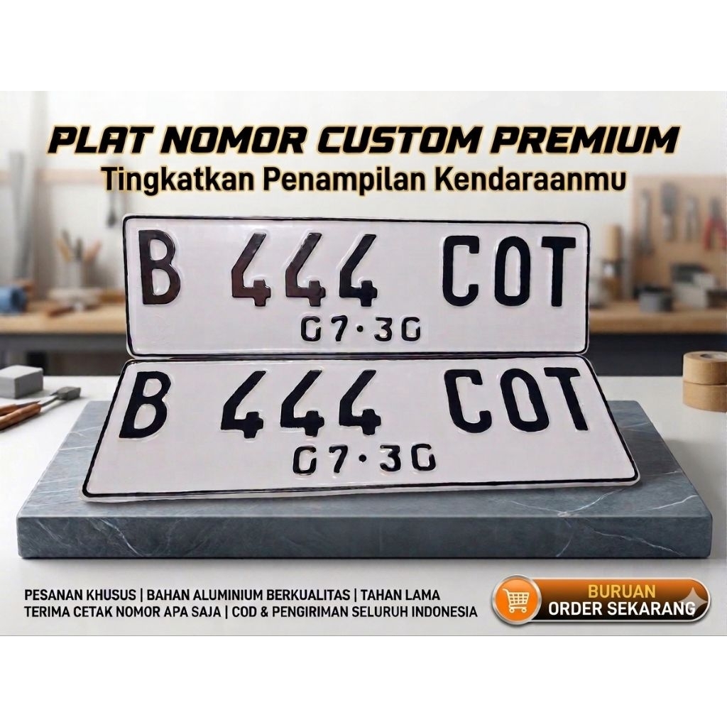 "Plat Nomor custom Premium" Plat nomor Mobil