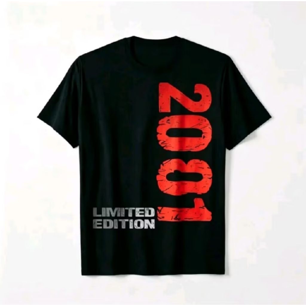 Kaos Distro 2001 Tahun kelahiran limited edition T-shirt/unisex