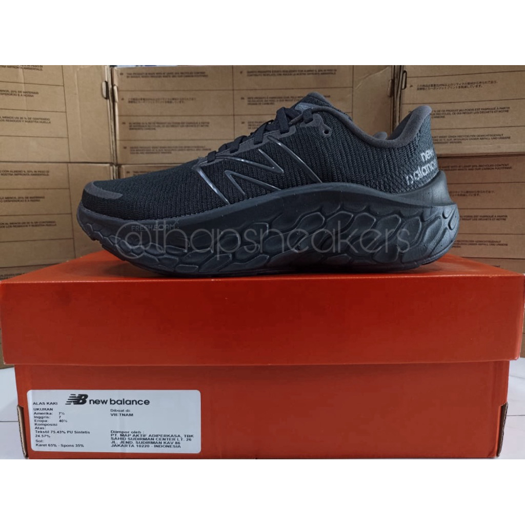 Sepatu Lari Pria NB Fresh Foam X Kaiha Road v1 Black Original PT MAP Resmi