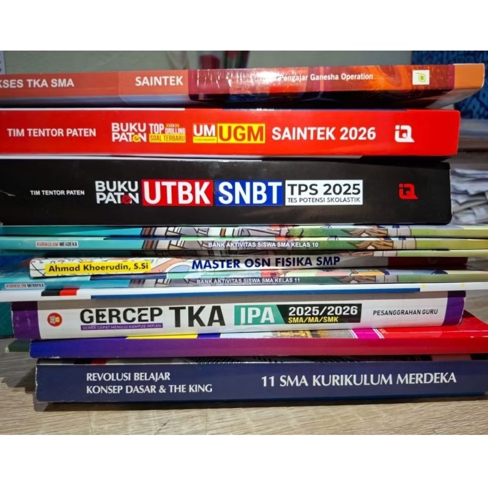 preloved buku go, inten, brain academy, utbk, osn (good condi) kelas 10,11,12