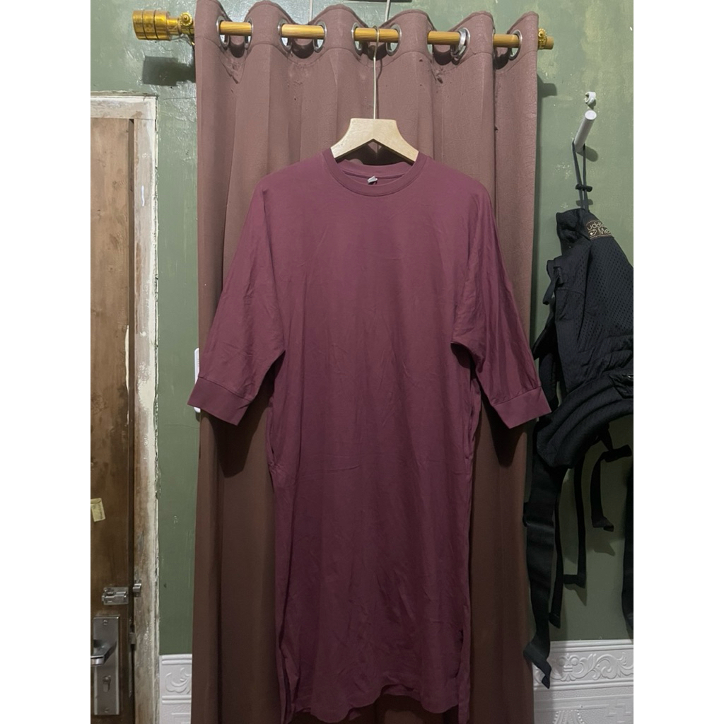 mididres tunik unilo burgundy