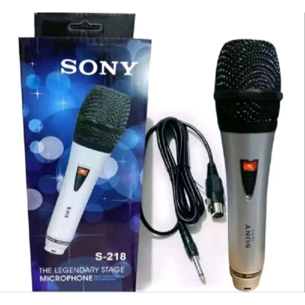 TERBARU 2026 MIKROFON KARAOKE SONY S218 PANJANG KABEL 5 METER