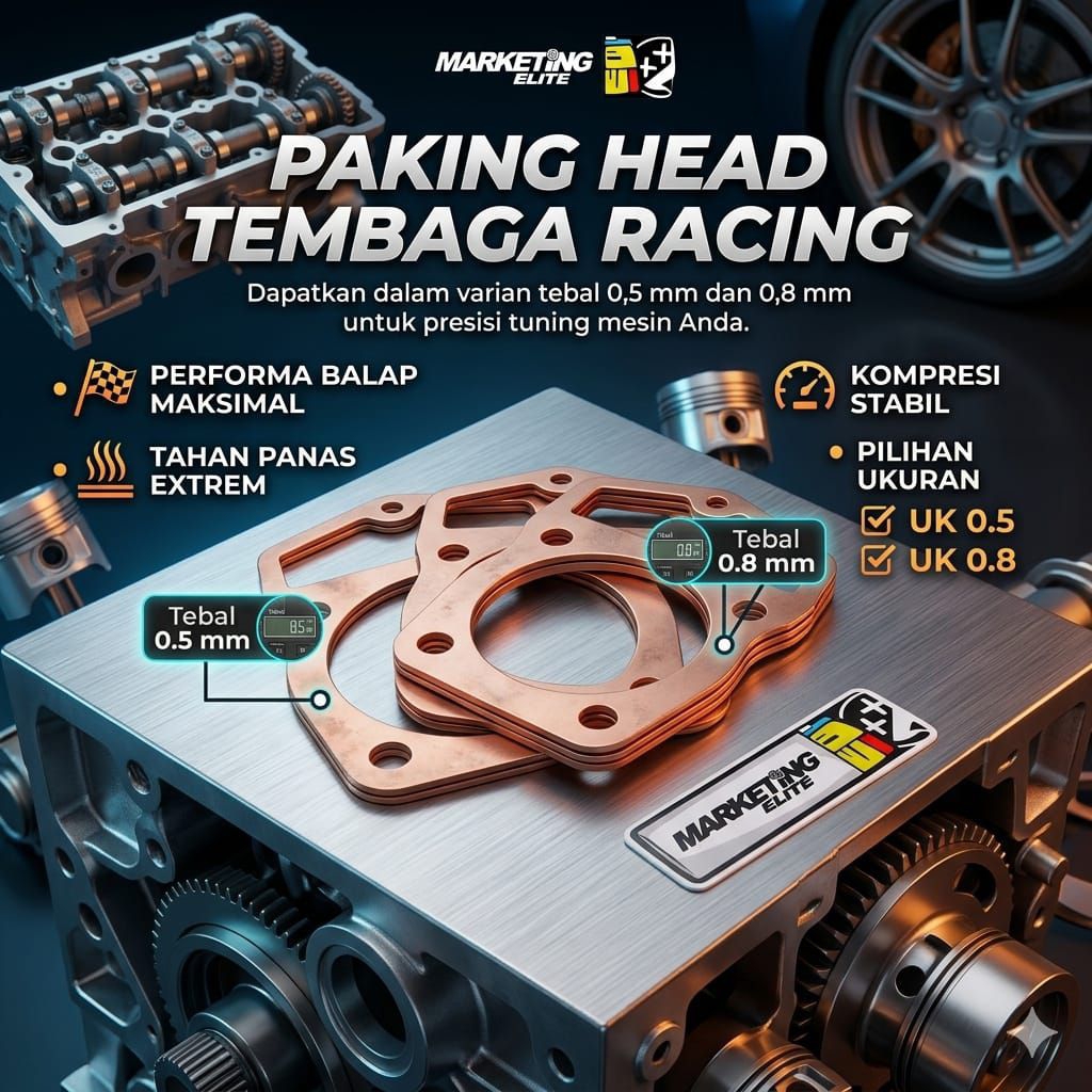 Paking Tembaga Kop dan blok Tiger MP paking Head paking blok 0.5 Tiger MP Tembaga