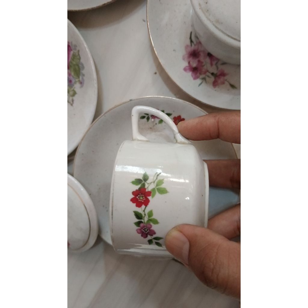 Gelas kopi dempok asli jadul Made in China (barang antik)