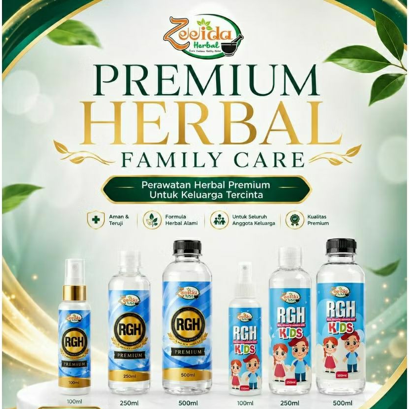 RGH Premium dan RGH Kids Zeeida, air ion