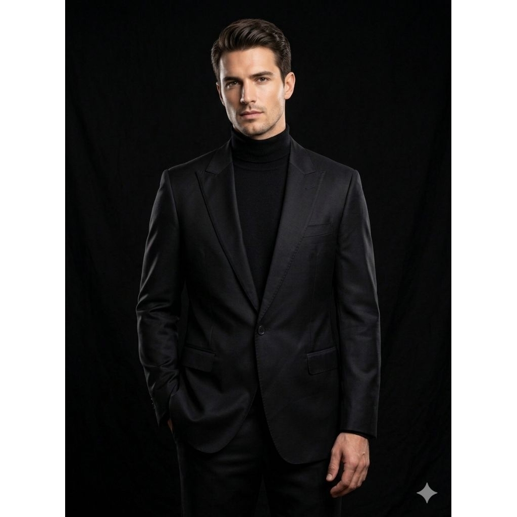 LD 100 Solid Homme BLAZER JAS Hitam LUXURY Size S