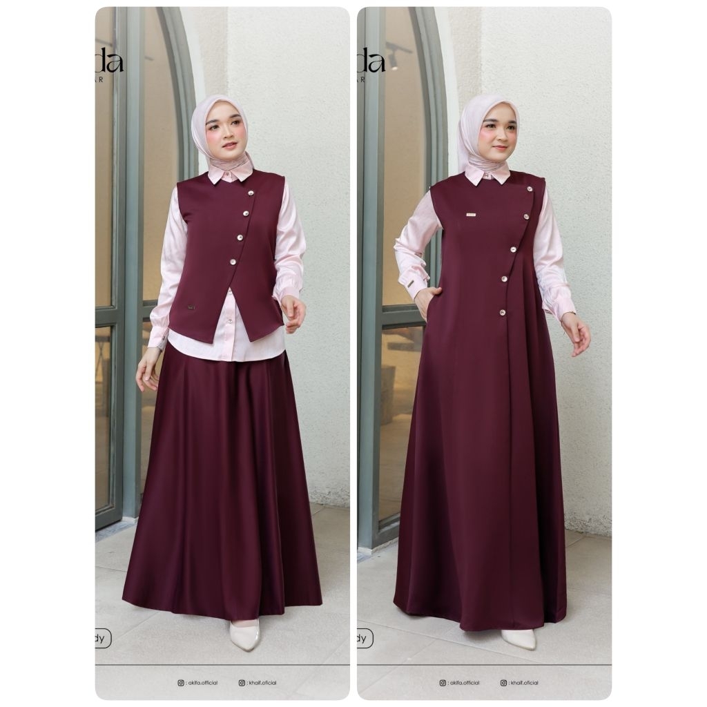 PO‼️[ORDER VIA CHAT-JANGAN CHECK OUT] Gamis & Oneset Perempuan Dewasa Elounda Casual Wear Overall & 