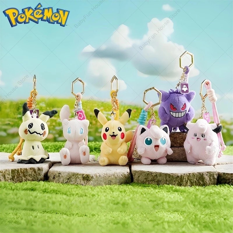 Gantungan Tas Boneka Pokemon Potdemiel Bulbasaur Squirtle Charmander Sprigatito Slowpoke Jigglypuff 