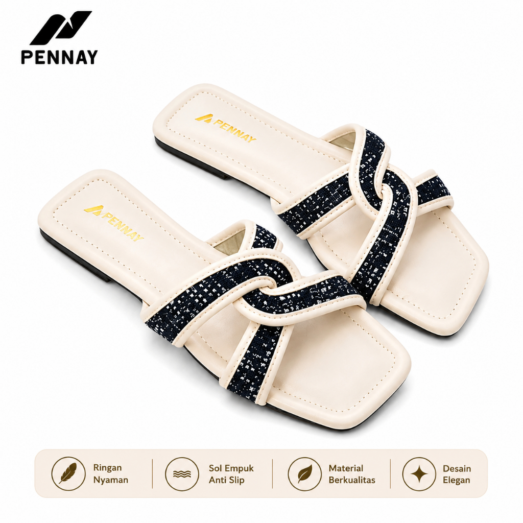 PENNAY Floryn Sandal Wanita Teplek