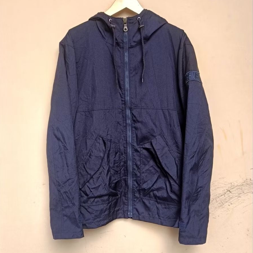 Jacket elkex military hooded casual japan vintage dark navy