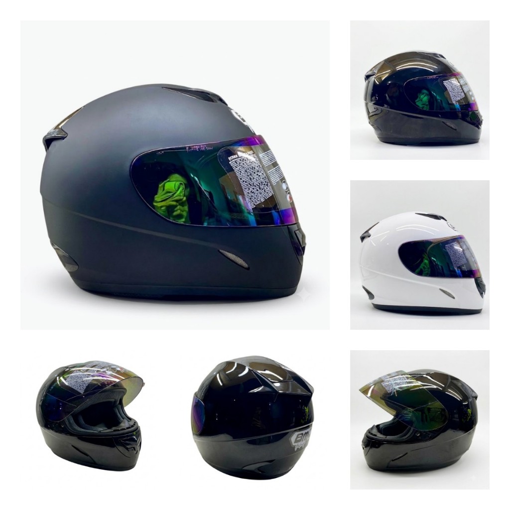 Helm BMC Blade 200 Polos All Warna Original SNI Full Face Singel Visor Pria Wanita