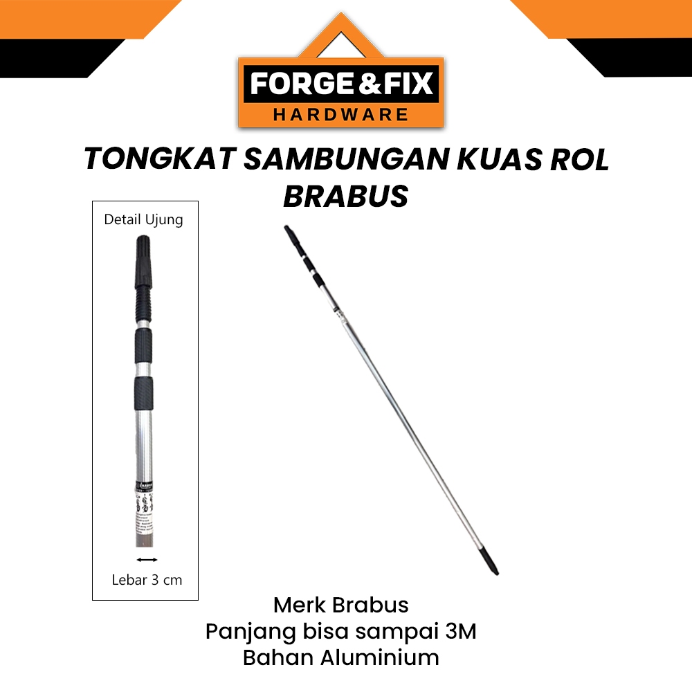BRABUS Tongkat Sambung Stik Gagang Kuas Roll Cat Tembok Dinding