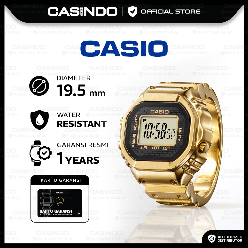 Jam Tangan Casio 50TH ANNIVERSARY CASIO RING WATCH CRW-001G-9DR Digital