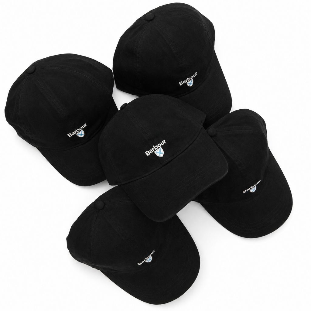 topi baseball barbour cascade Black and beige unisex