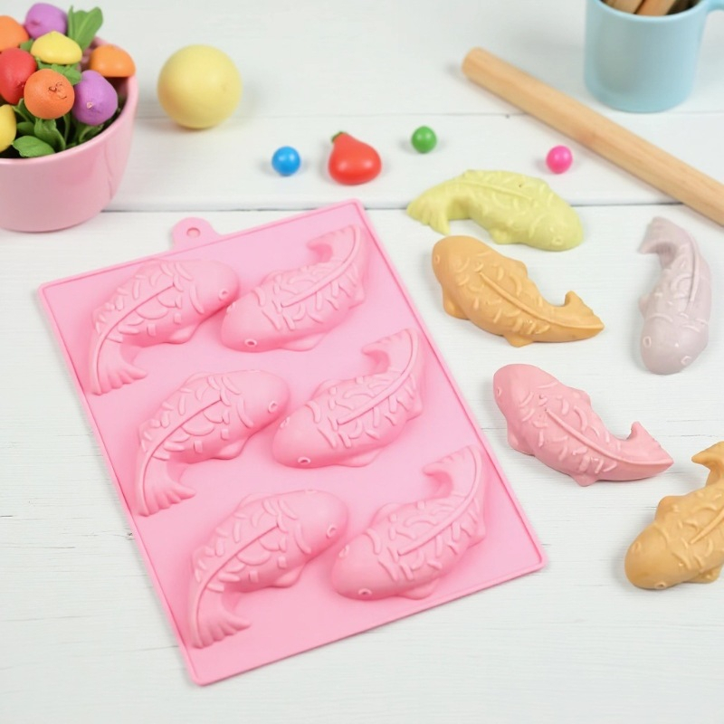 Cetakan Silikon Ikan Koi Cetakan Puding / Coklat Bentuk Ikan Koi Food Grade Murah - Silicon Ikan Koi