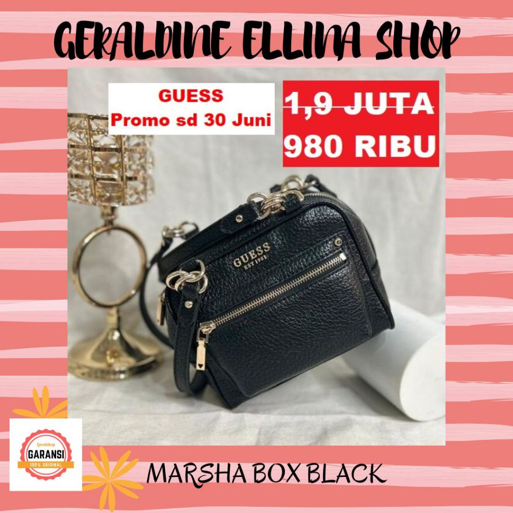 Tas GUESS wanita original sale shoulder bag seri MARSHA BOX