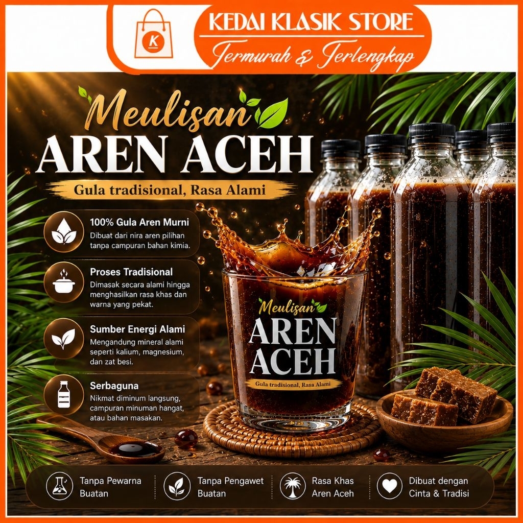 MEULISAN - GULA AREN ACEH CAIR MURNI ASLI 100% 125ML