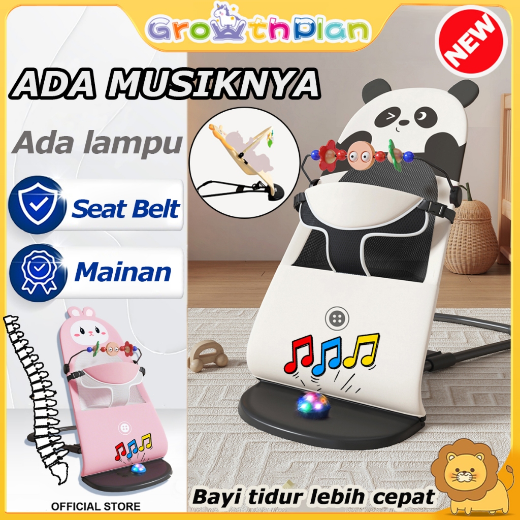 Ayunan Bayi Foldable bouncer bayi 3~18month Baby Balance Chair Rocker Bouncer Chair Buai Lantai