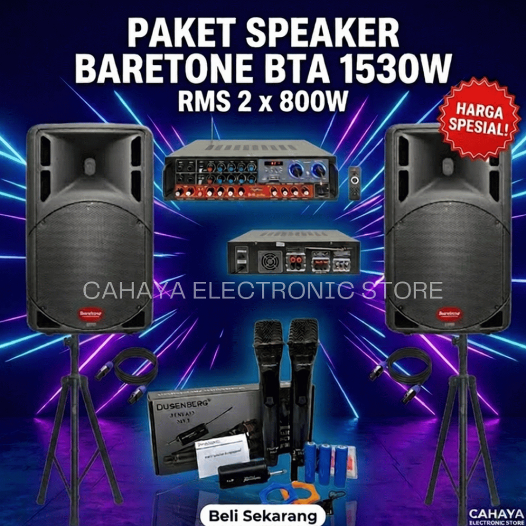 Paket Sound System Baretone BTA1530W 2x800W