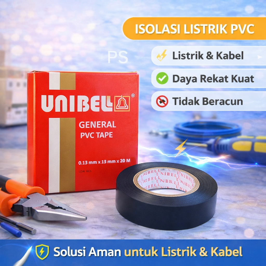 SOLATIP ISOLASI LEM KABEL UNIBELL MERAH