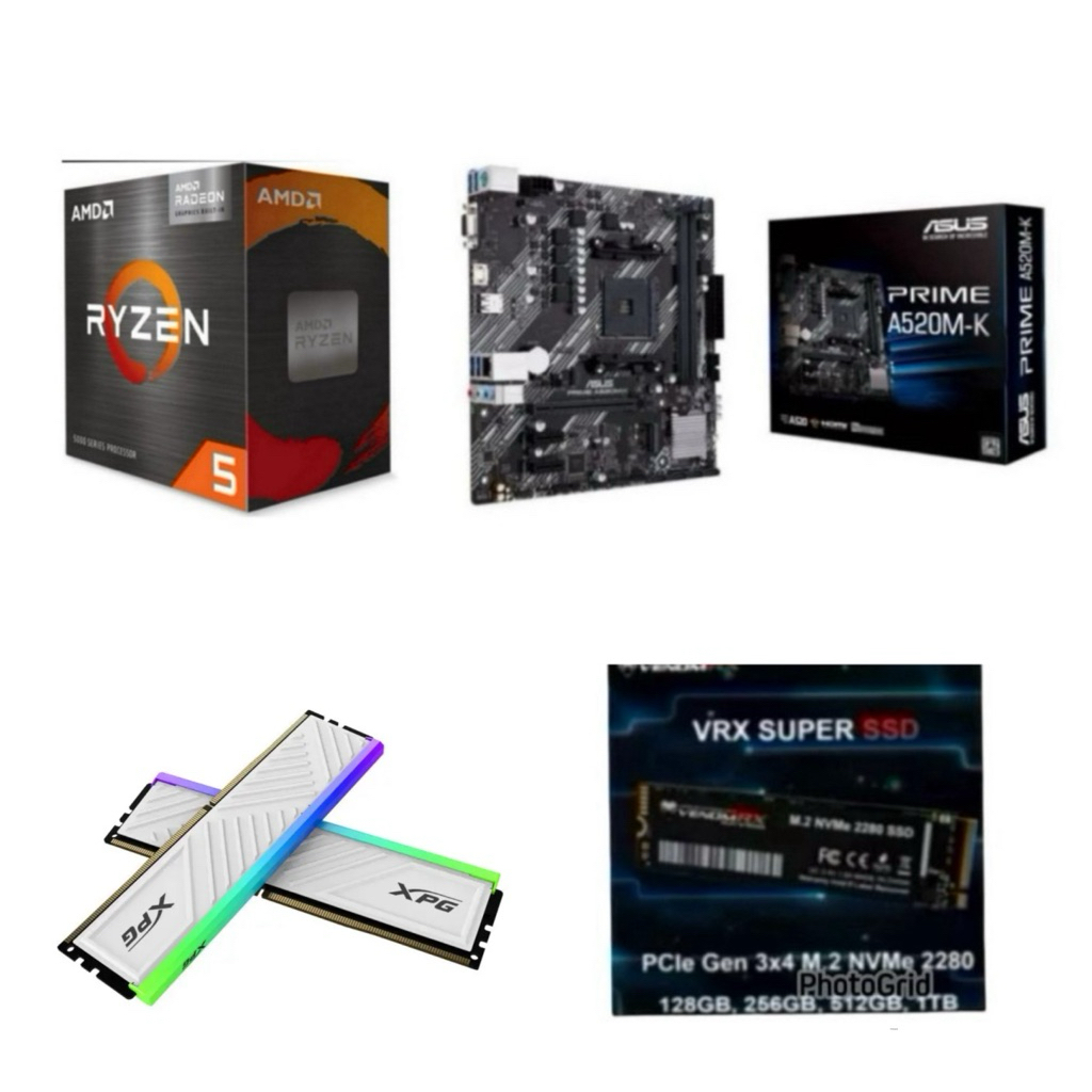 Paket Processor AMD Ryzen 5 5600 / 5600GT Box RAM DDR4 16GB Gaming RGB