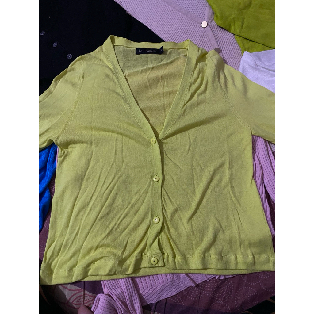 preloved cardigan soft yellow