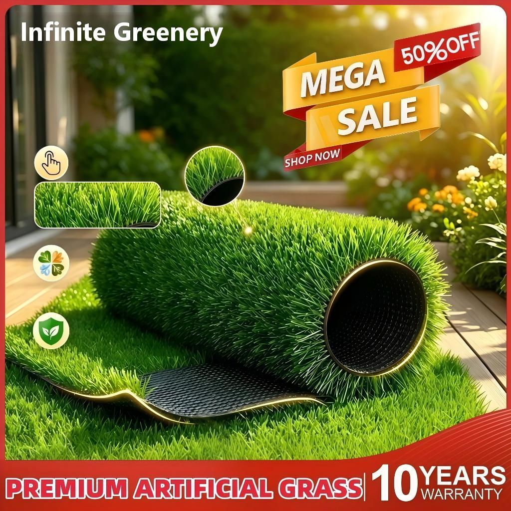 Karpet Rumput Buatan Premium Bermuda Rumput Palsu untuk Taman Luar Ruangan, Alas Lantai Dekorasi