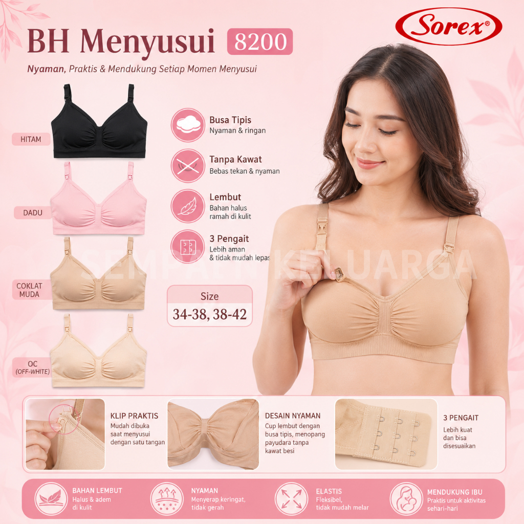 BRA SOREX 8200 - SOREX NURSING BRA - BRA MENYUSUI SOREX