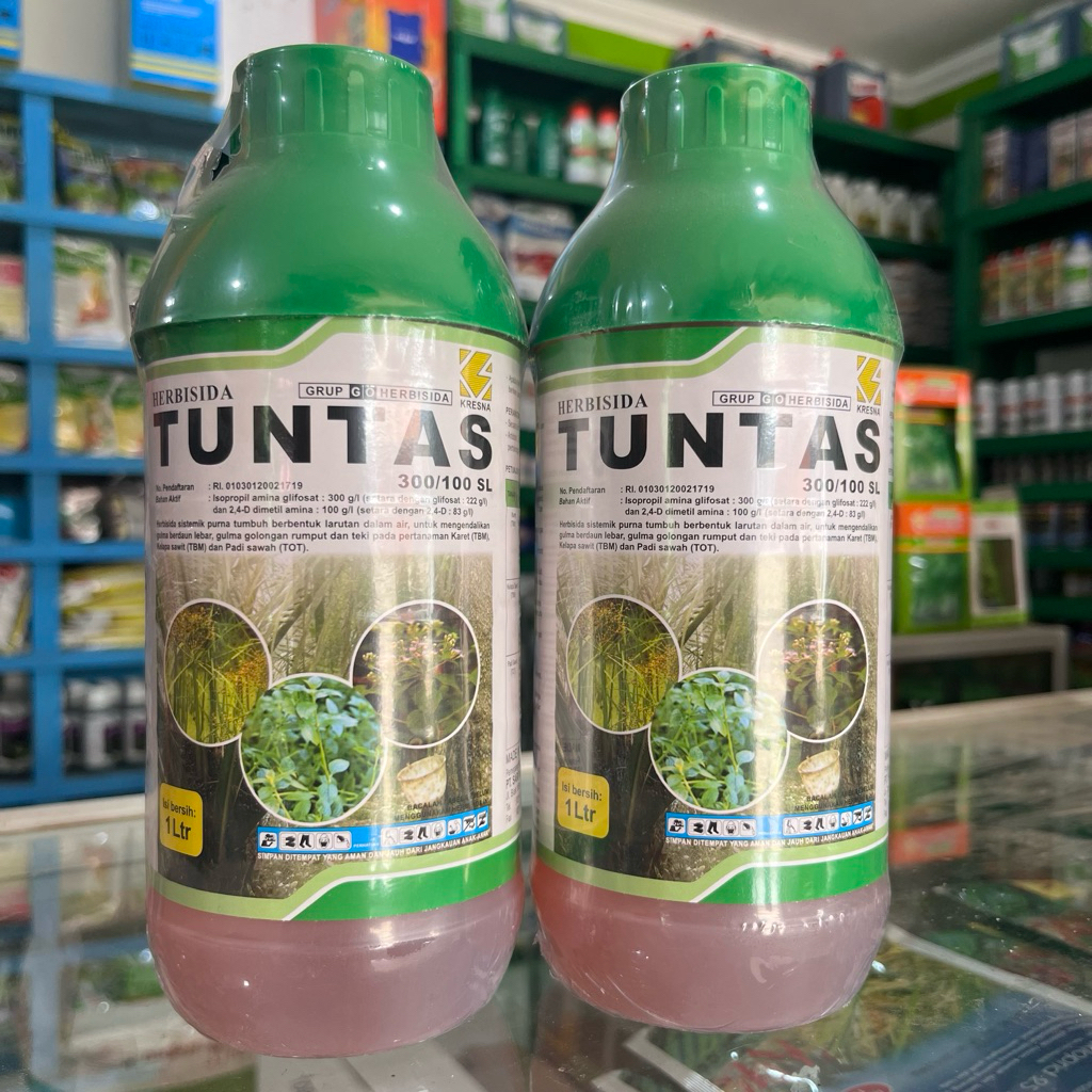 Herbisida Sistemik TUNTAS 300/100SL kemasan 1 Liter. Herbisida Pembasmi Rumput Liar Tuntas