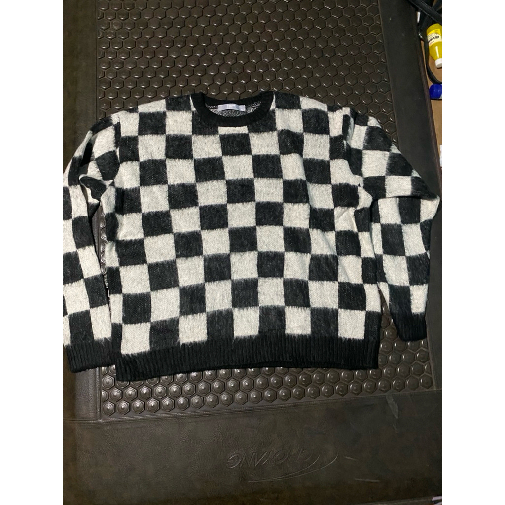 SWEATER RAJUT CREWNECK UNIK ADA BULU BULU HALUS 8 SECONDS MOTIF CAATUR MEWAH BRANDED