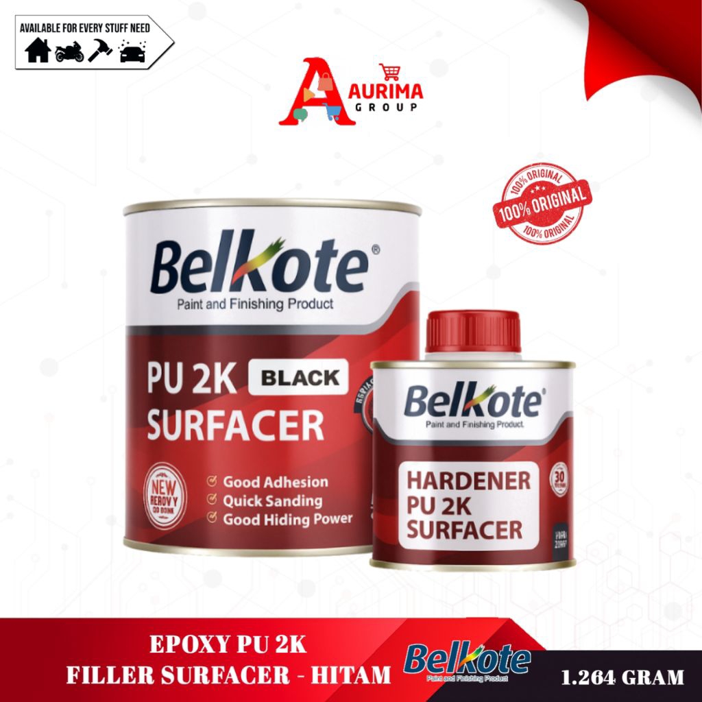 EPOXY PU2K SURFACER BLACK BELKOTE 1,25LITER SET ORIGINAL