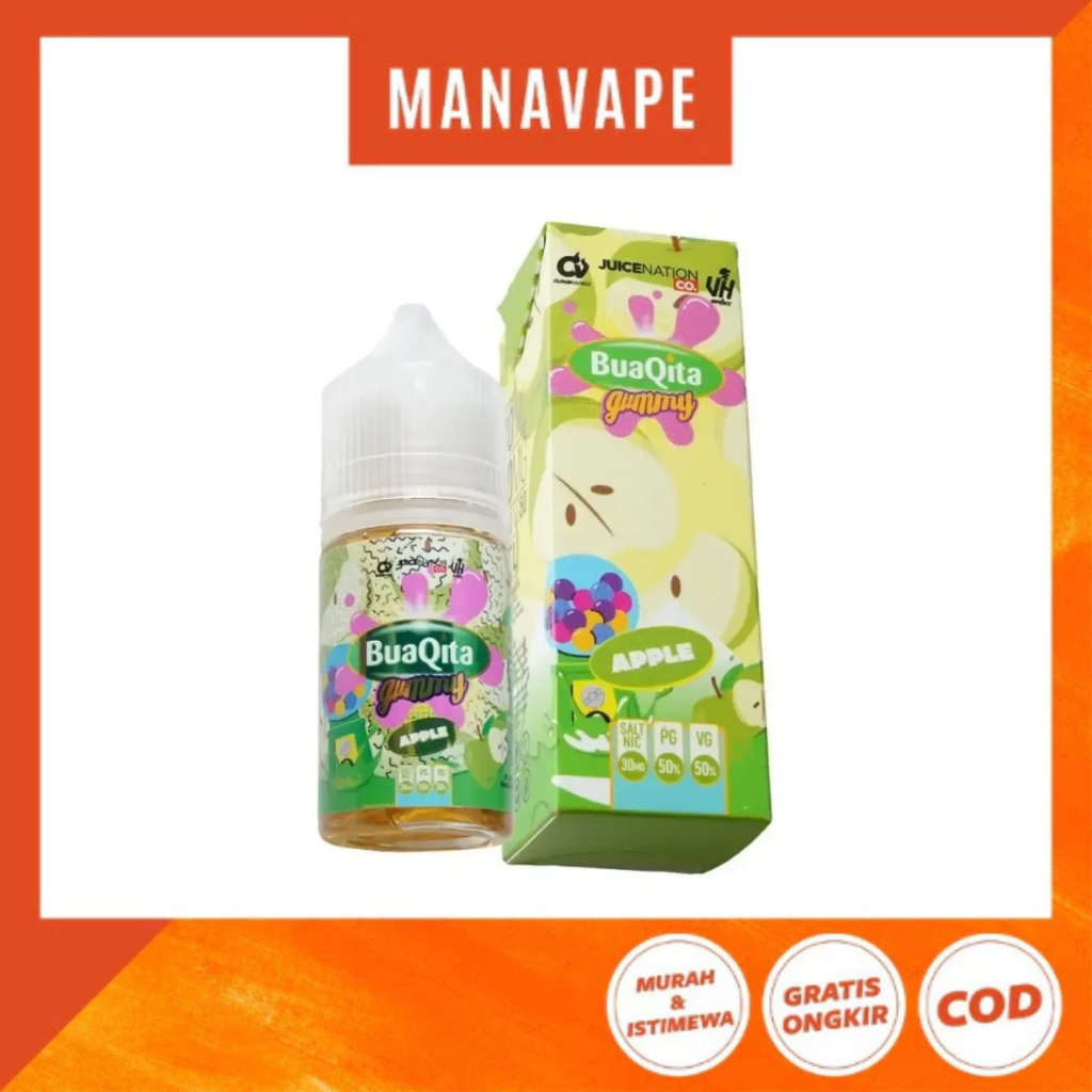 Buaqita Gummy Apple Salt Nic 30ml 30mg by Juicenation