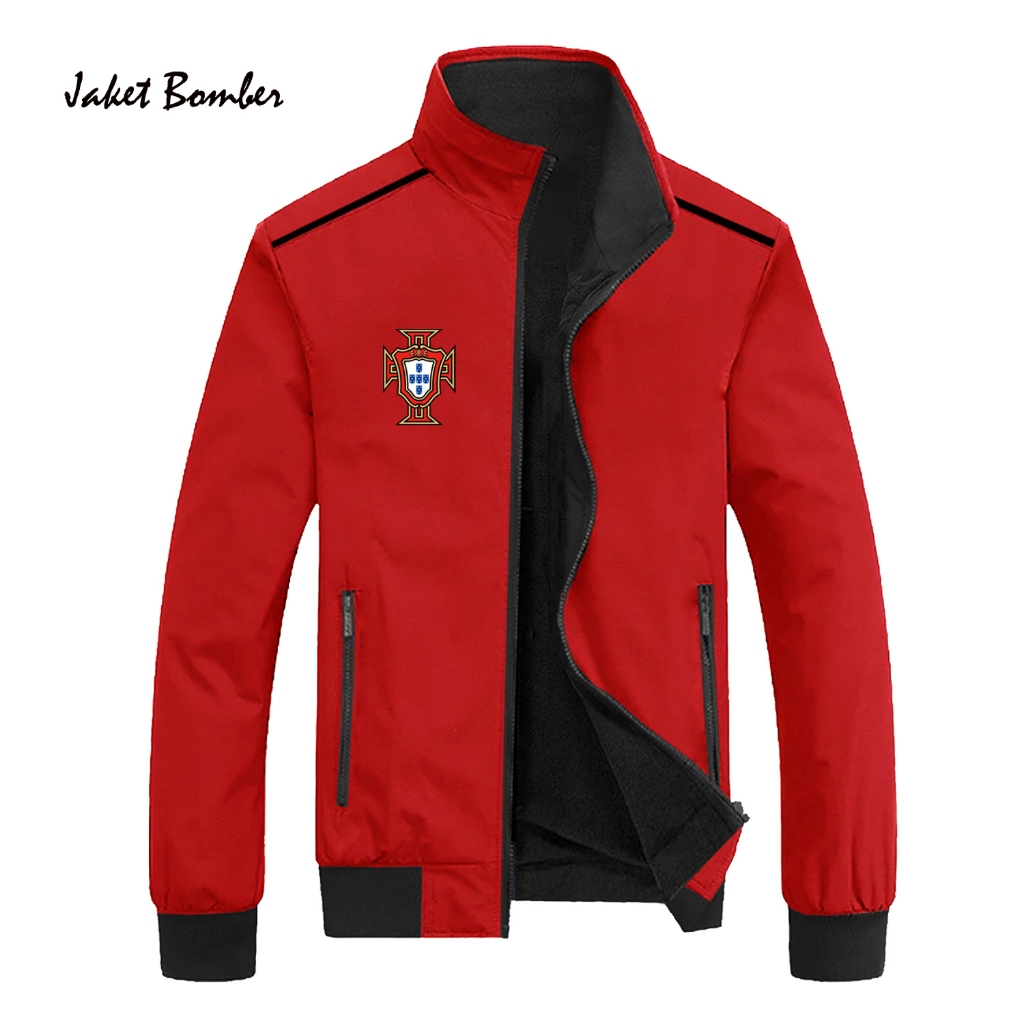Jaket Portugal Jaket World Cup 2026 Original Premium - Jaket Bomber Unisex Portugal Bisa Custom Logo