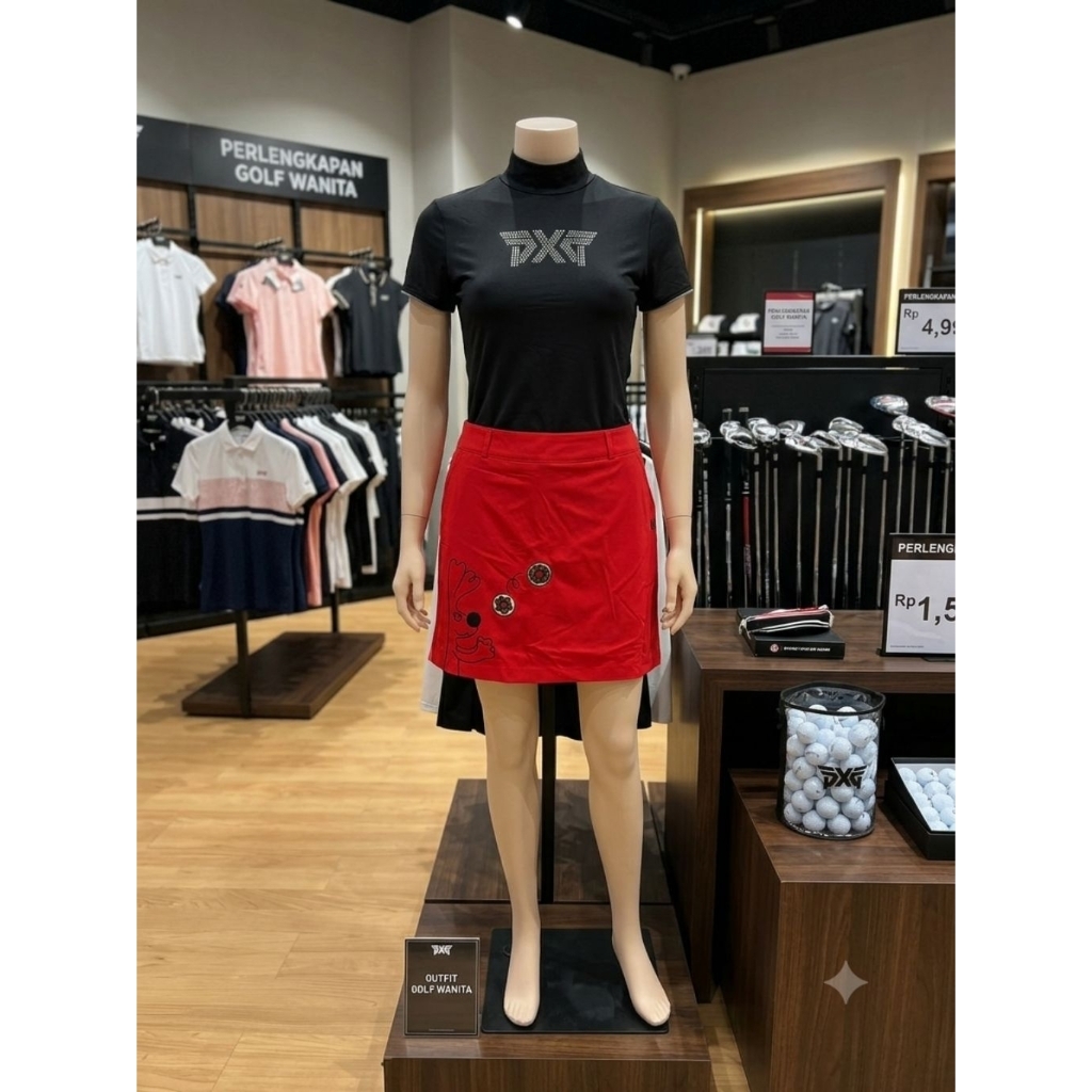 Baju golf tenis padel set PXG X Mu Sport