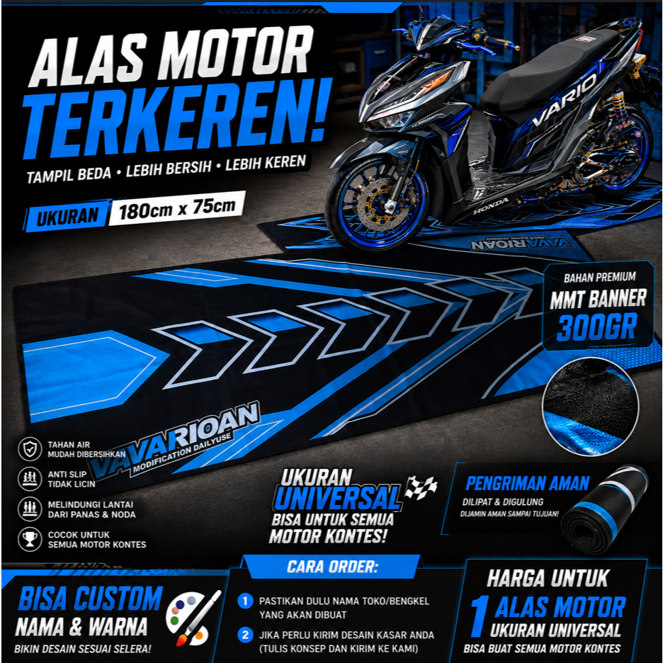 BANNER KARPET ALAS MOTOR KONTES CUSTOM
