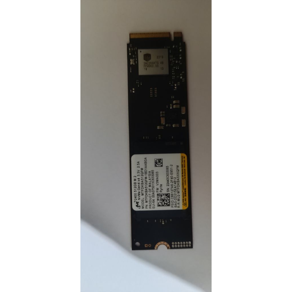 Ssd Micron NVME Gen 4 512gb
