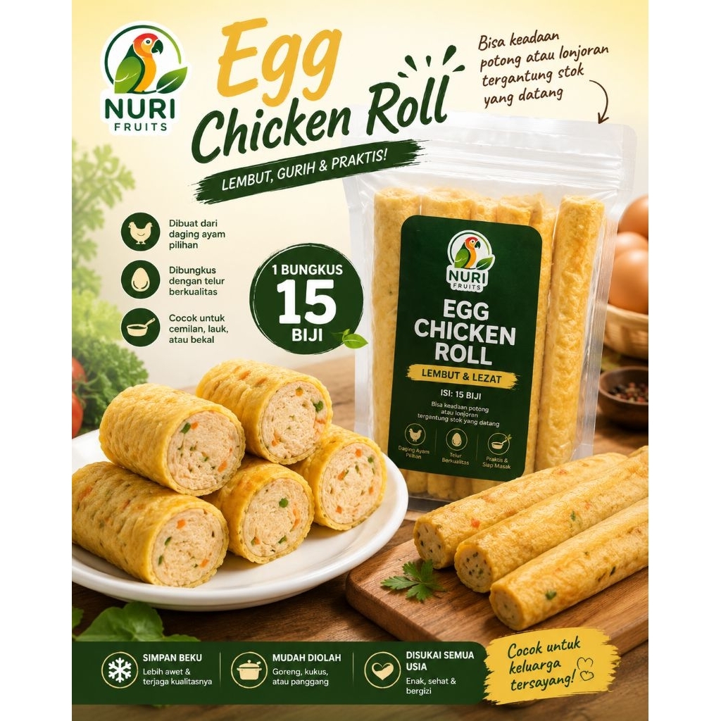 egg chicken roll|frozen food bandung|egg chicken roll|egg roll