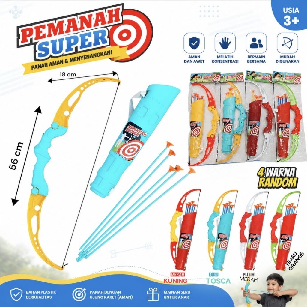 1053 Mainan Anak Anak / Mainan Panah Jumbo Anak 56 cm / Mainan Panah Besar / Mainan Edukasi Busur Pa
