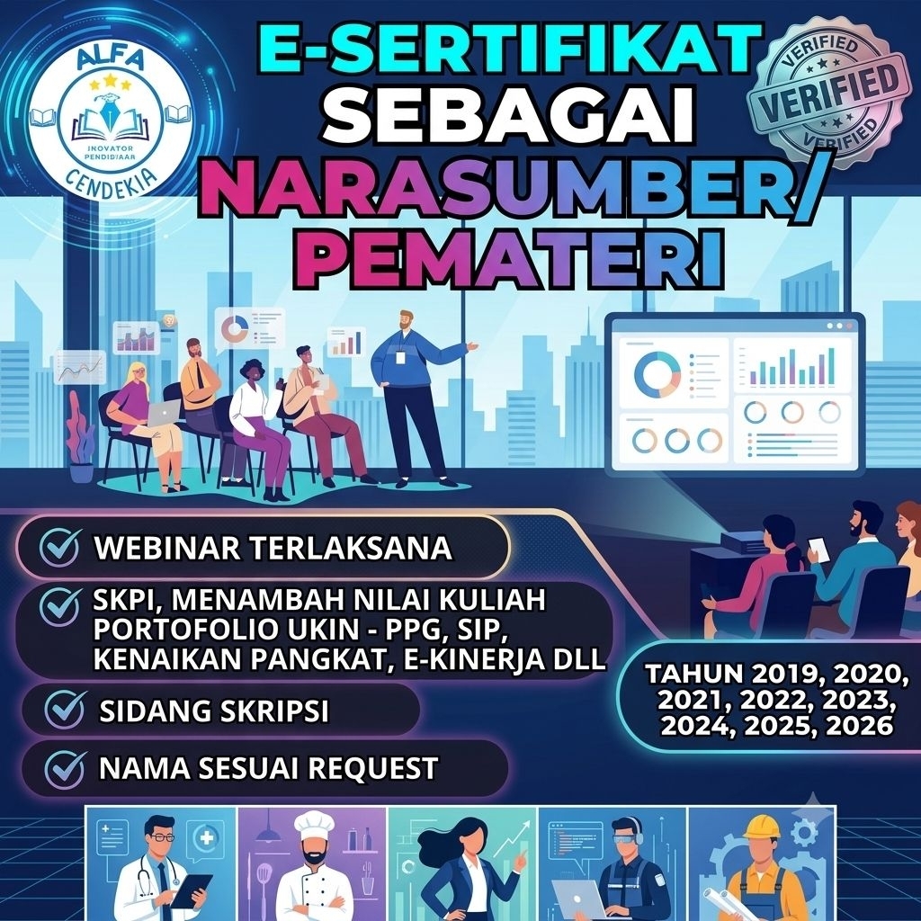 E-Sertifikat Webinar Narasumber / Pemateri