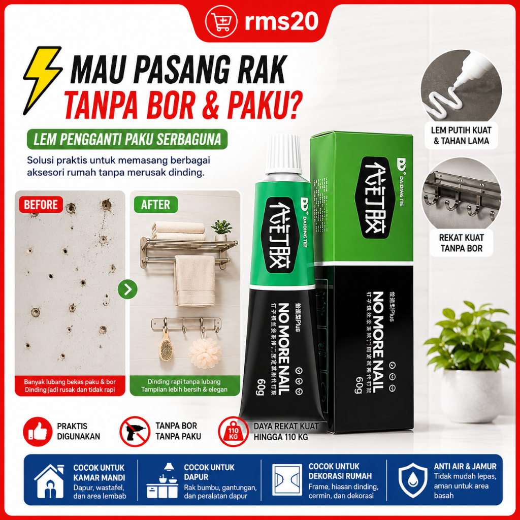 lem pengganti paku tembok lem superkuat serbaguna kuat lem glue lem tembok dinding pengganti paku di