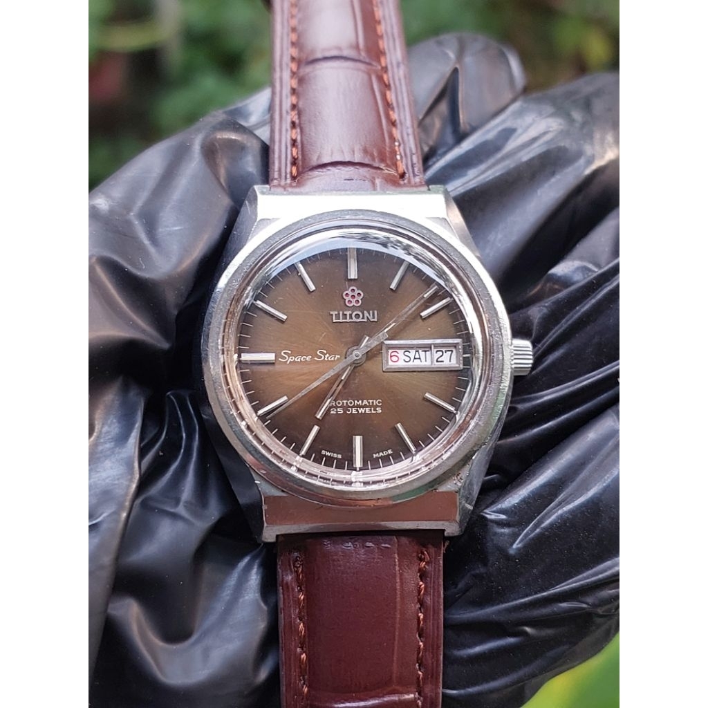 (Harga Net) Jam Tangan Titoni Space Star TR 909 Original Automatic Swiss Made Vintage Rare Mesin Nor