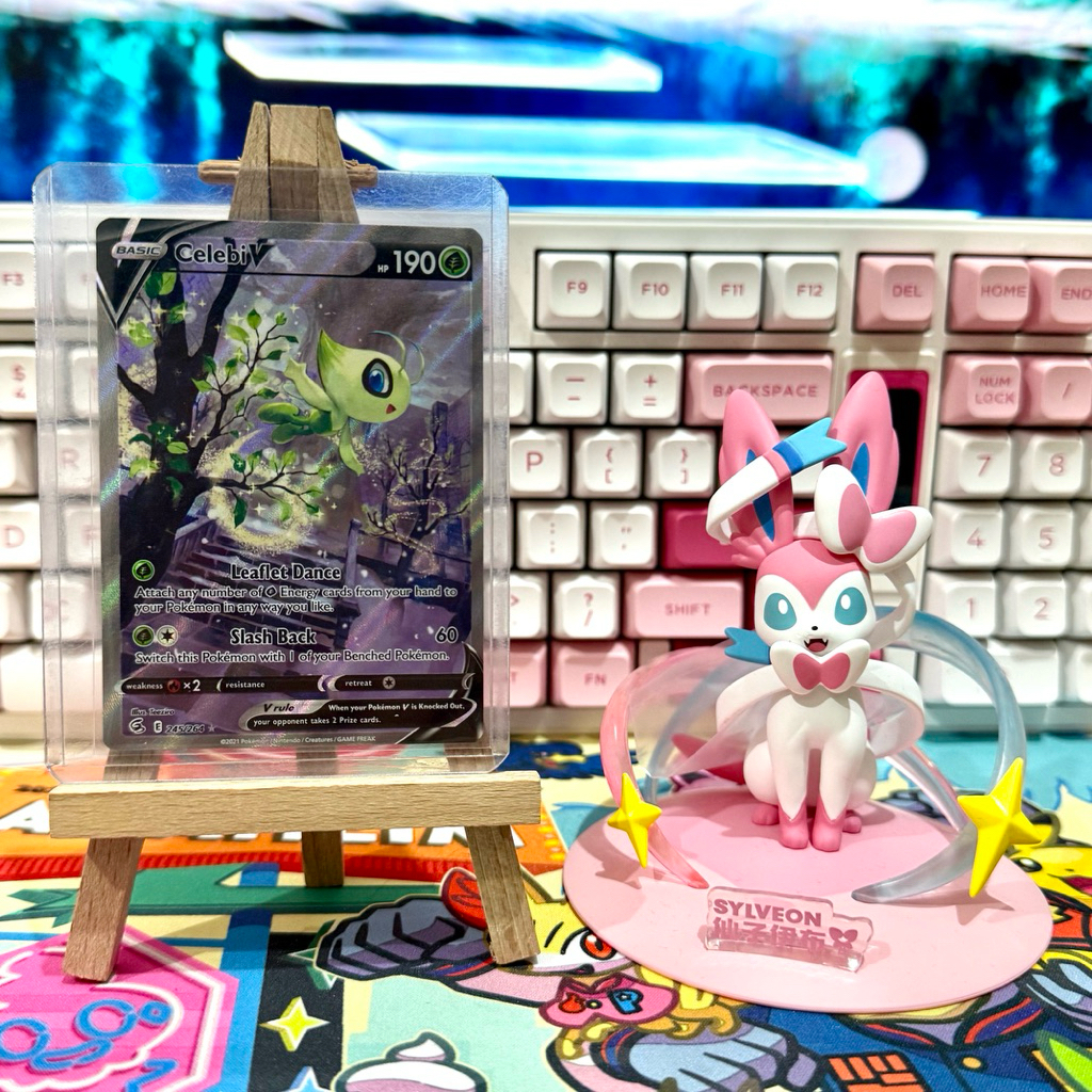 Celebi V Alternate Full Art 245/264 Fusion Strike Pokemon Card English Original
