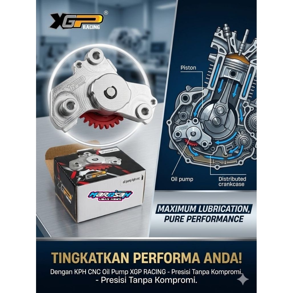 POMPA OLI KARISMA BILED XGP POMPA OLI XGP WAVE 125 SUPRA 125 KARISMA KPH XGP RACING