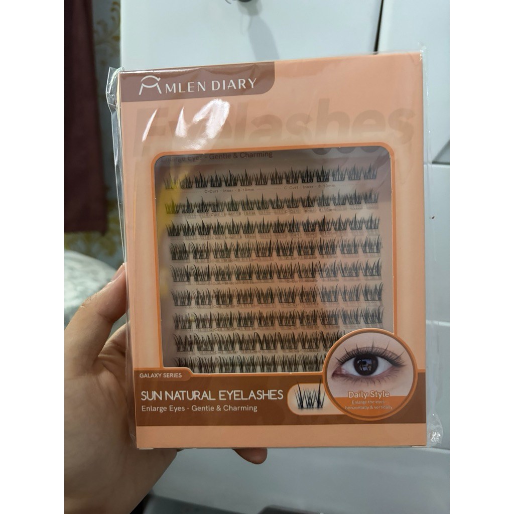 Mlen Diary Sun Natural Eyelashes free lem pinset