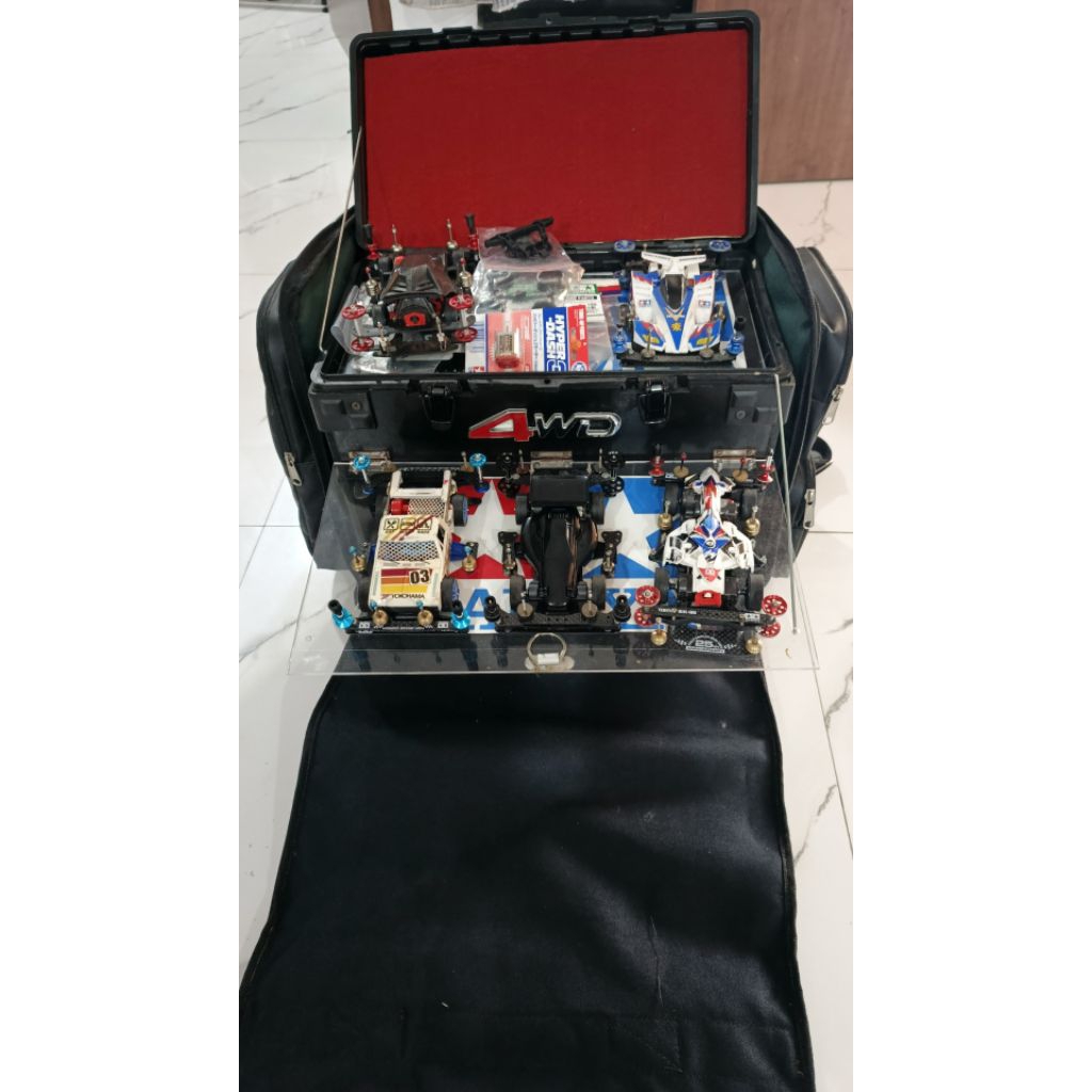 Tamiya mini 4 WD, boks, tas