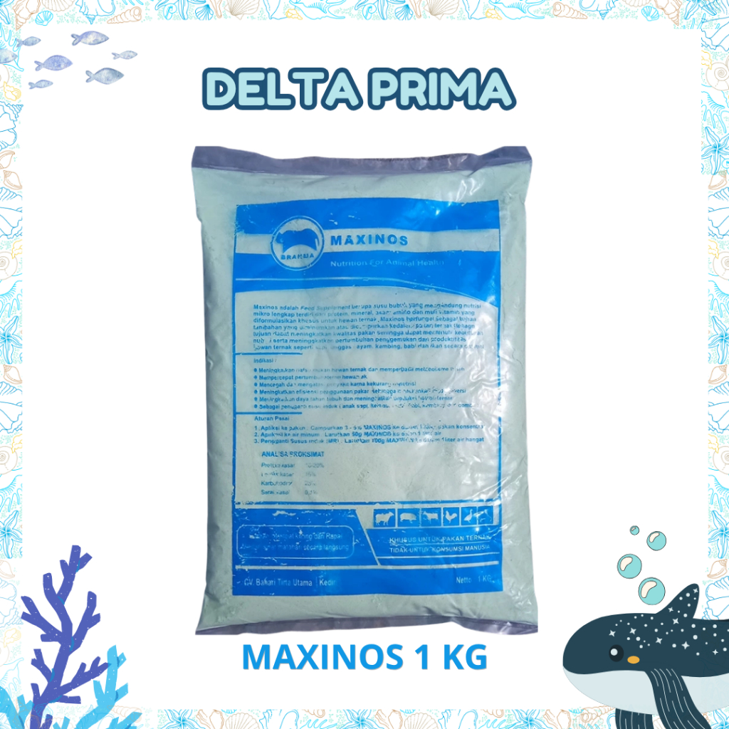 Maxinos 1kg Susu Ternak Kemasan untuk Pengganti Susu Indukan
