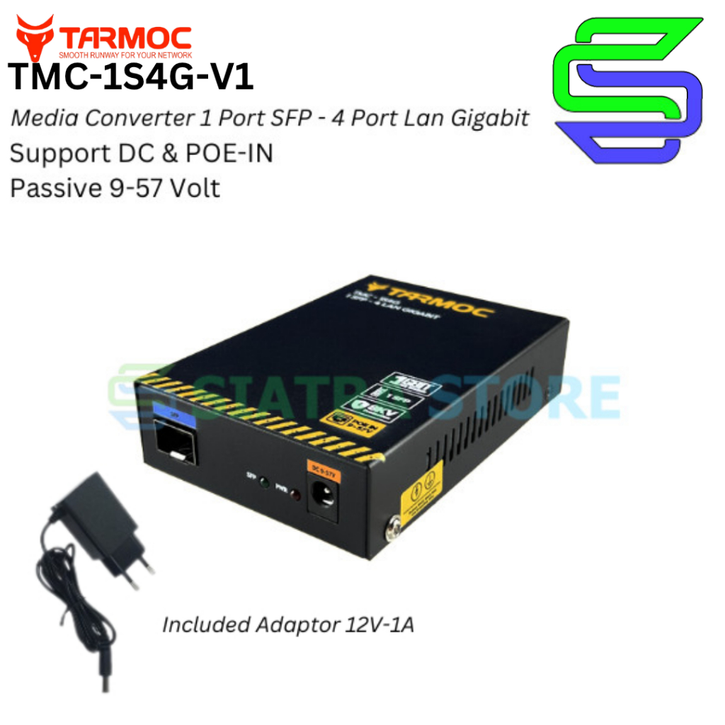 Tarmoc Media Converter FO 1 SFP 4 LAN Gigabit|1SFP 4LAN FO Switch