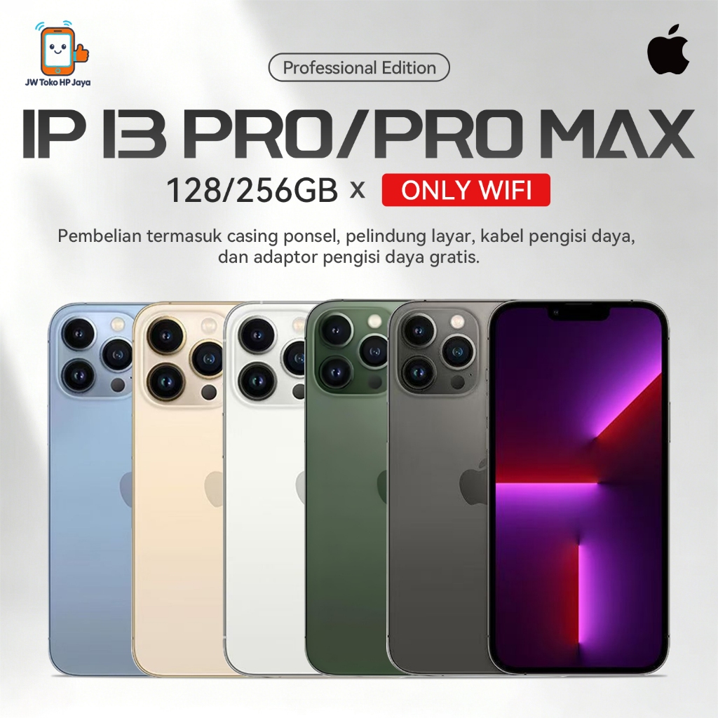 Professional Edition IPhone 13 Pro/13ProMax Only Wifi 128GB/256GB 6.1inches/6.7inches Second Asli BH