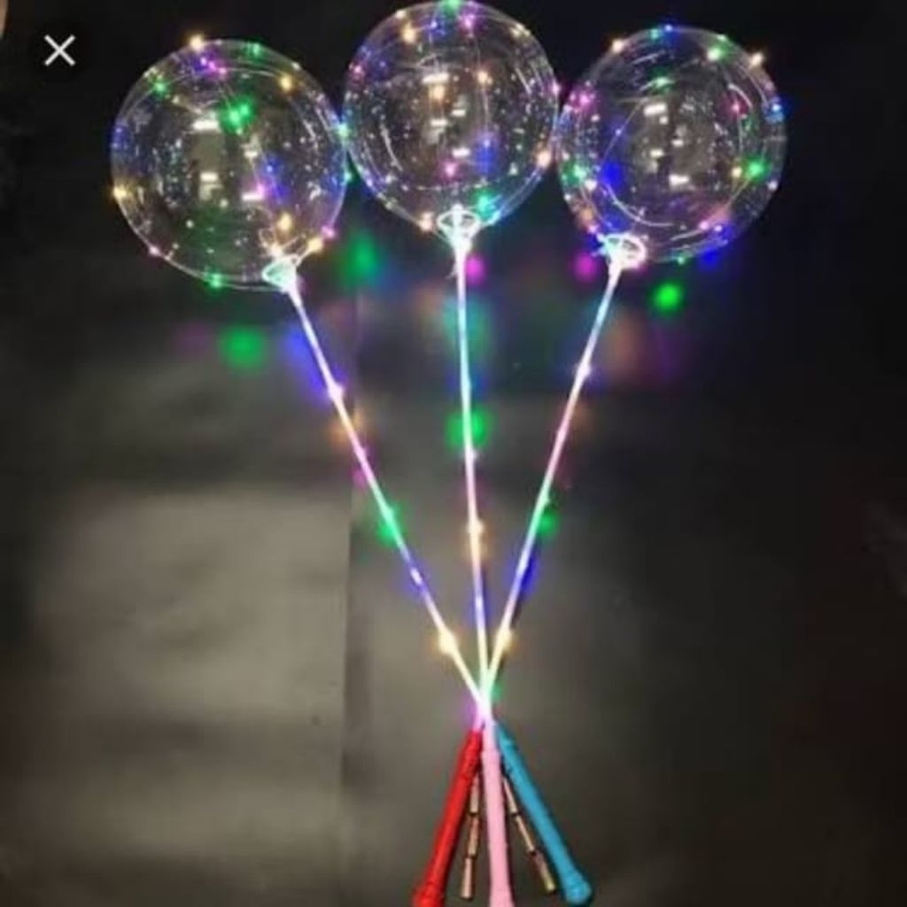 mainan stik balon lampu warna warni kelip