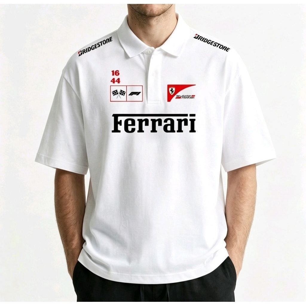 Tshirt - Polo Shirt - Kaos Polo - Kaos Kerah - Baju Kerah - Ferrari